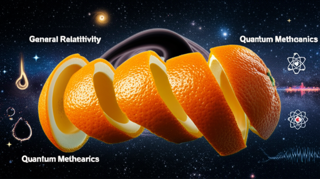 Unificação Quântica e Relatividade: A Casca de Laranja