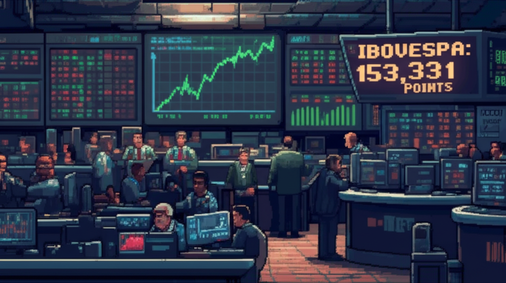 Ibovespa atinge recorde e supera 153 mil pontos