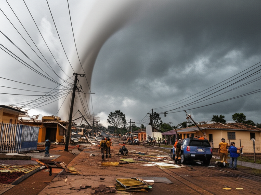 Tornado Devastador Atinge Rio Bonito do Iguaçu