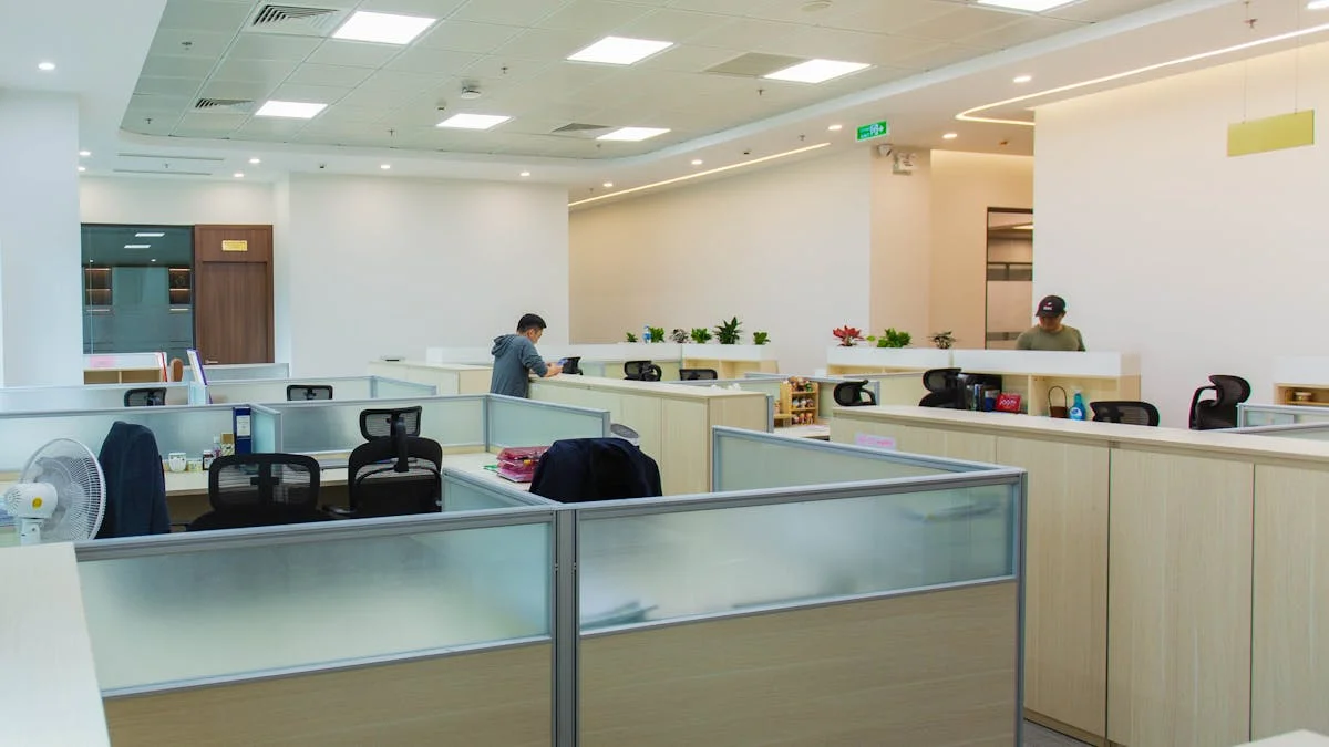Escritorio moderno representando produtividade e organizacao digital